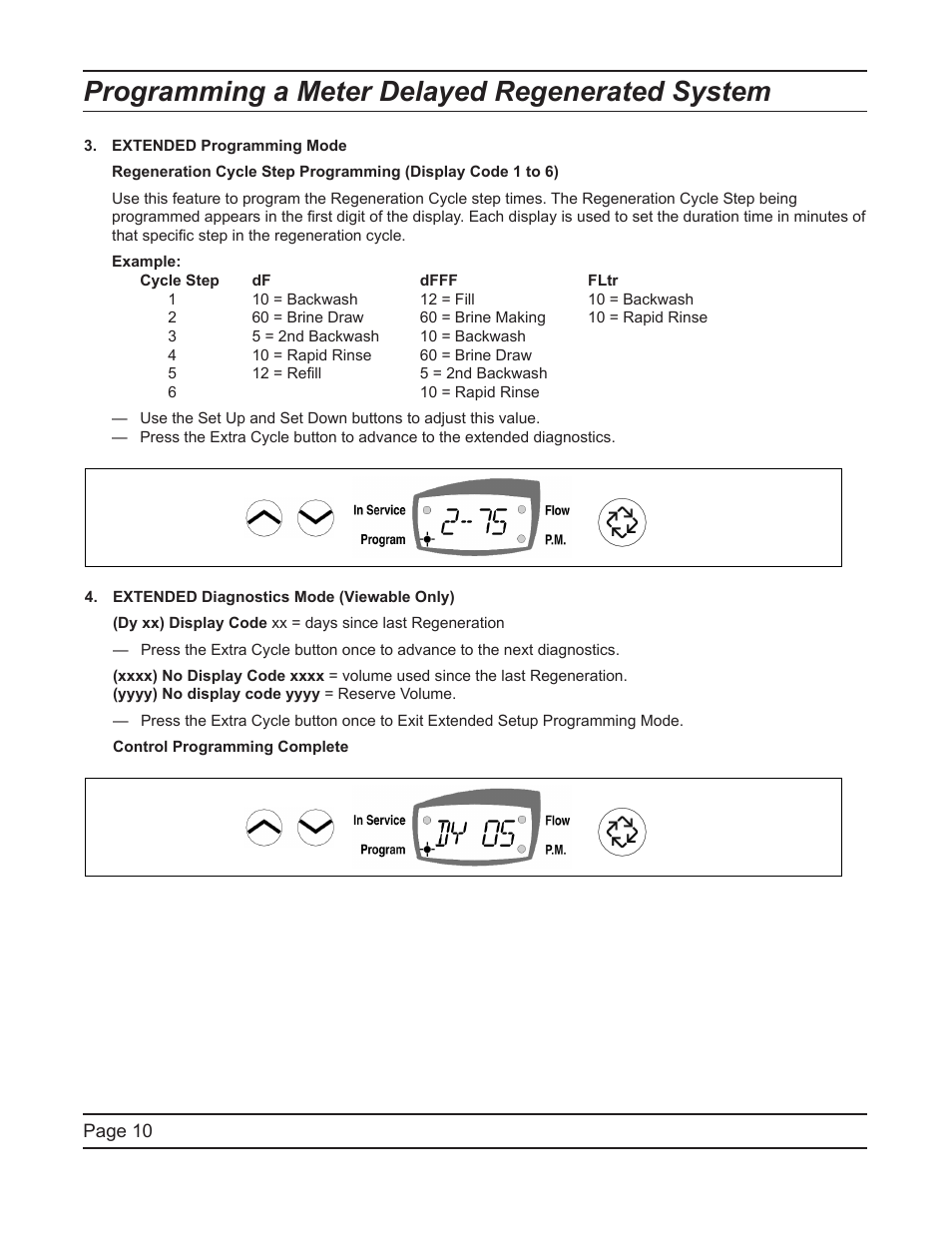 Programming a meter delayed regenerated system | Watts Fleck 7000 Plastic Valve User Manual | Page 10 / 36