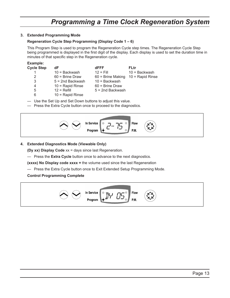 Programming a time clock regeneration system | Watts Fleck 7000 Plastic Valve User Manual | Page 13 / 36