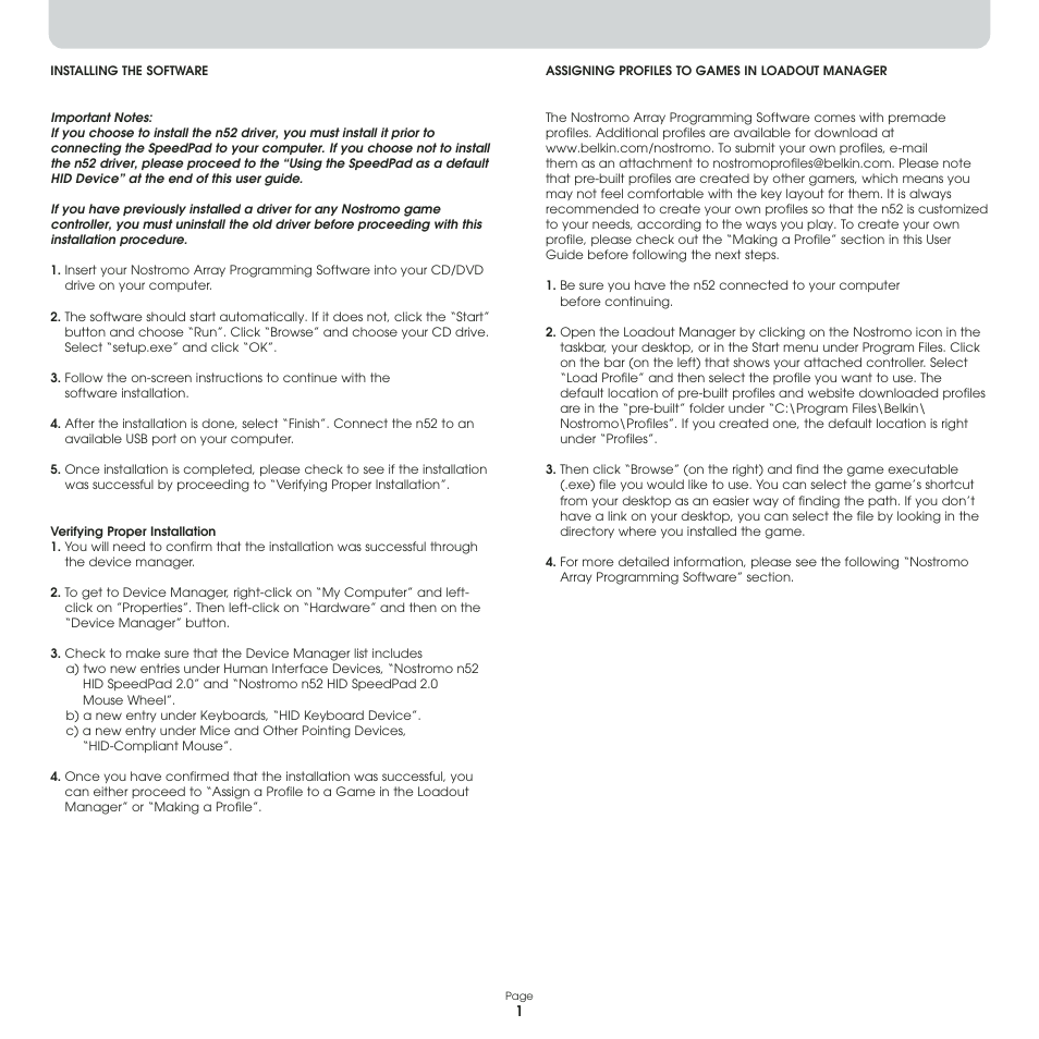 Belkin SpeedPad n52 User Manual | Page 3 / 16
