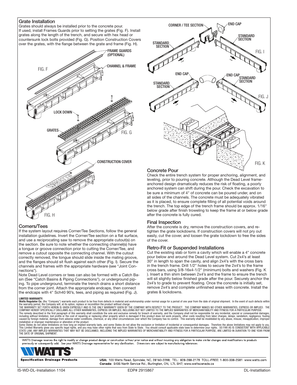 Watts Dead Level P User Manual | Page 2 / 2