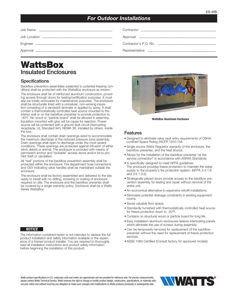 Watts WattsBox User Manual | 4 pages