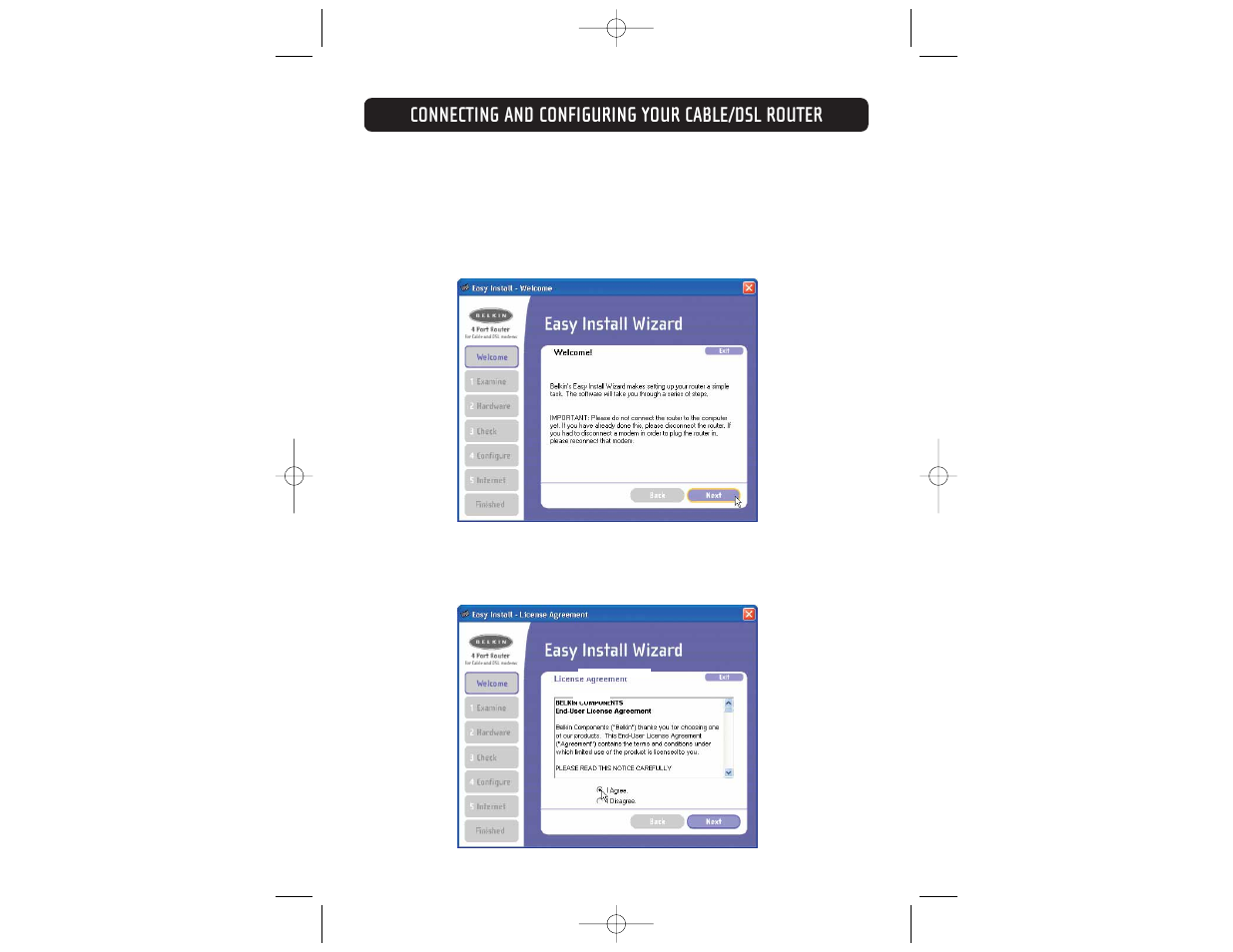 Connecting and configuring your cable/dsl router | Belkin F5D6231-4 User Manual | Page 13 / 83