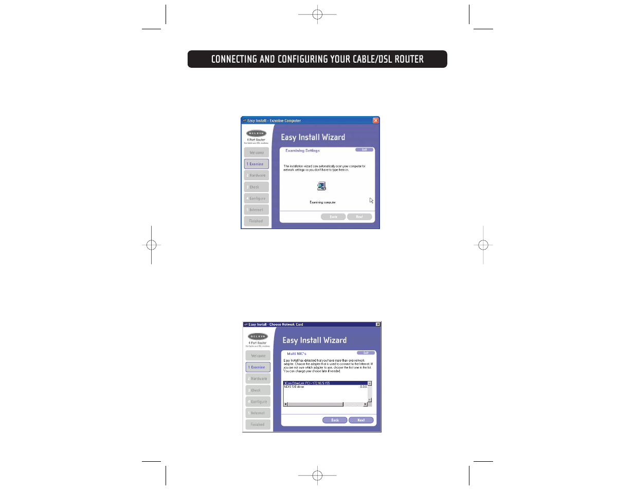 Connecting and configuring your cable/dsl router | Belkin F5D6231-4 User Manual | Page 14 / 83