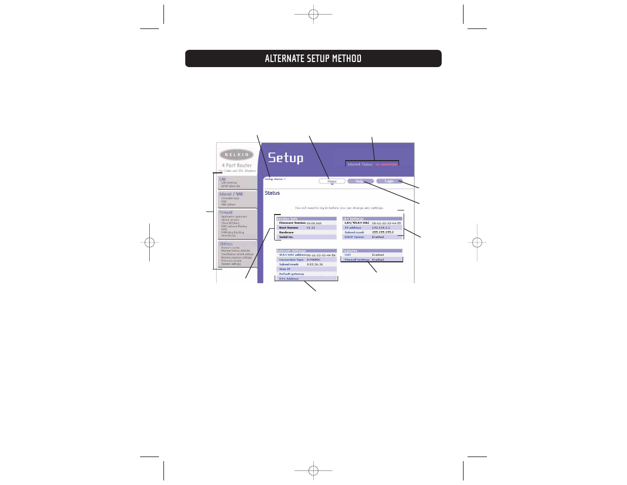 Alternate setup method | Belkin F5D6231-4 User Manual | Page 25 / 83