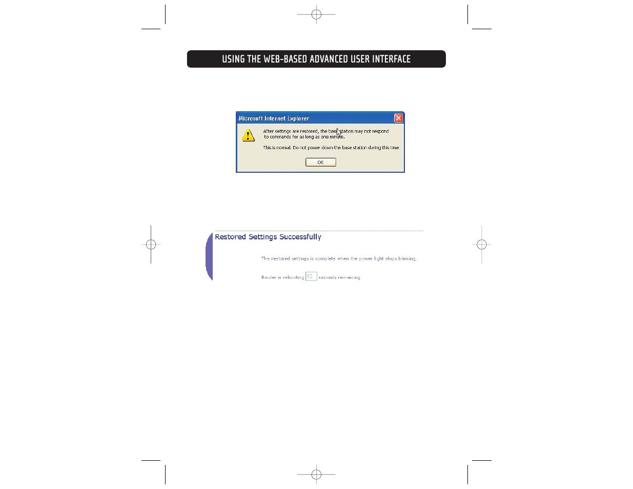 Using the web-based advanced user interface | Belkin F5D6231-4 User Manual | Page 62 / 83