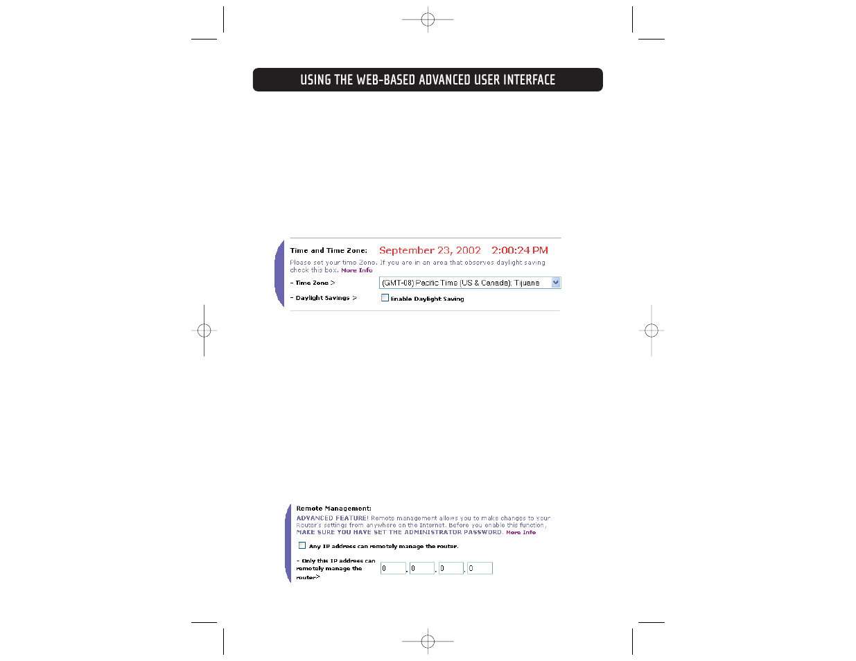 Using the web-based advanced user interface | Belkin F5D6231-4 User Manual | Page 68 / 83