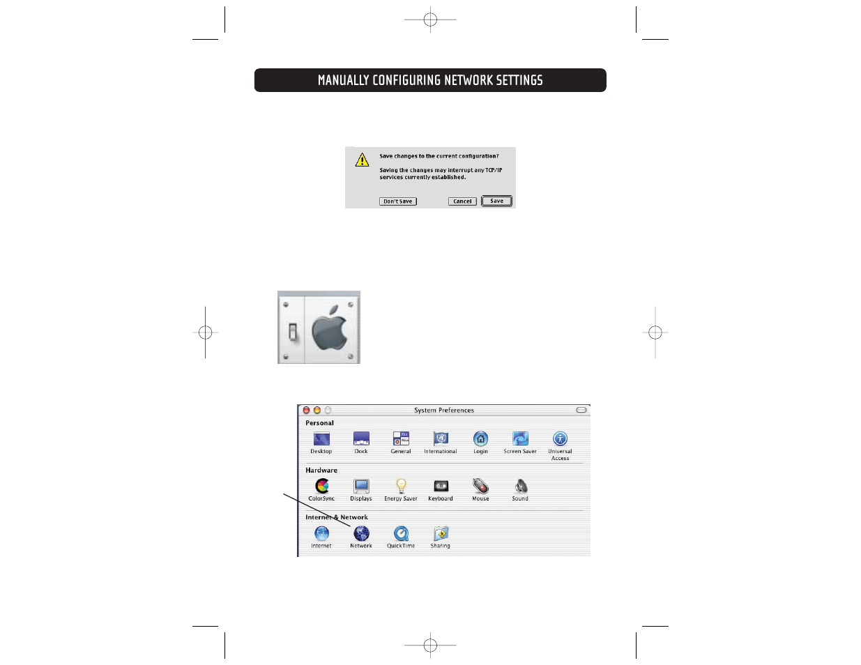 Manually configuring network settings | Belkin F5D6231-4 User Manual | Page 72 / 83