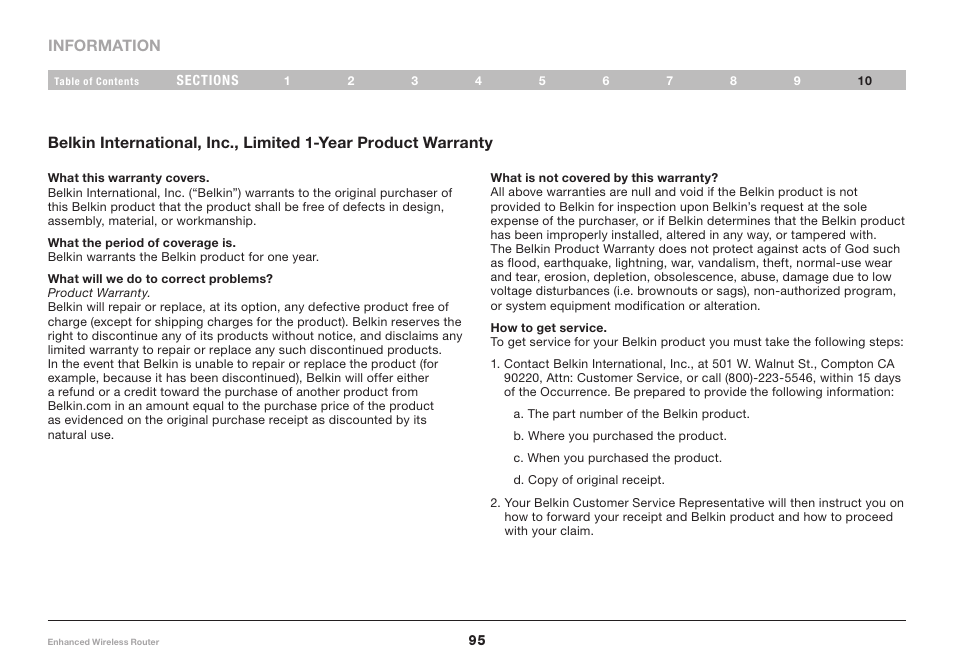 Belkin F6D4230-4 User Manual | Page 97 / 99