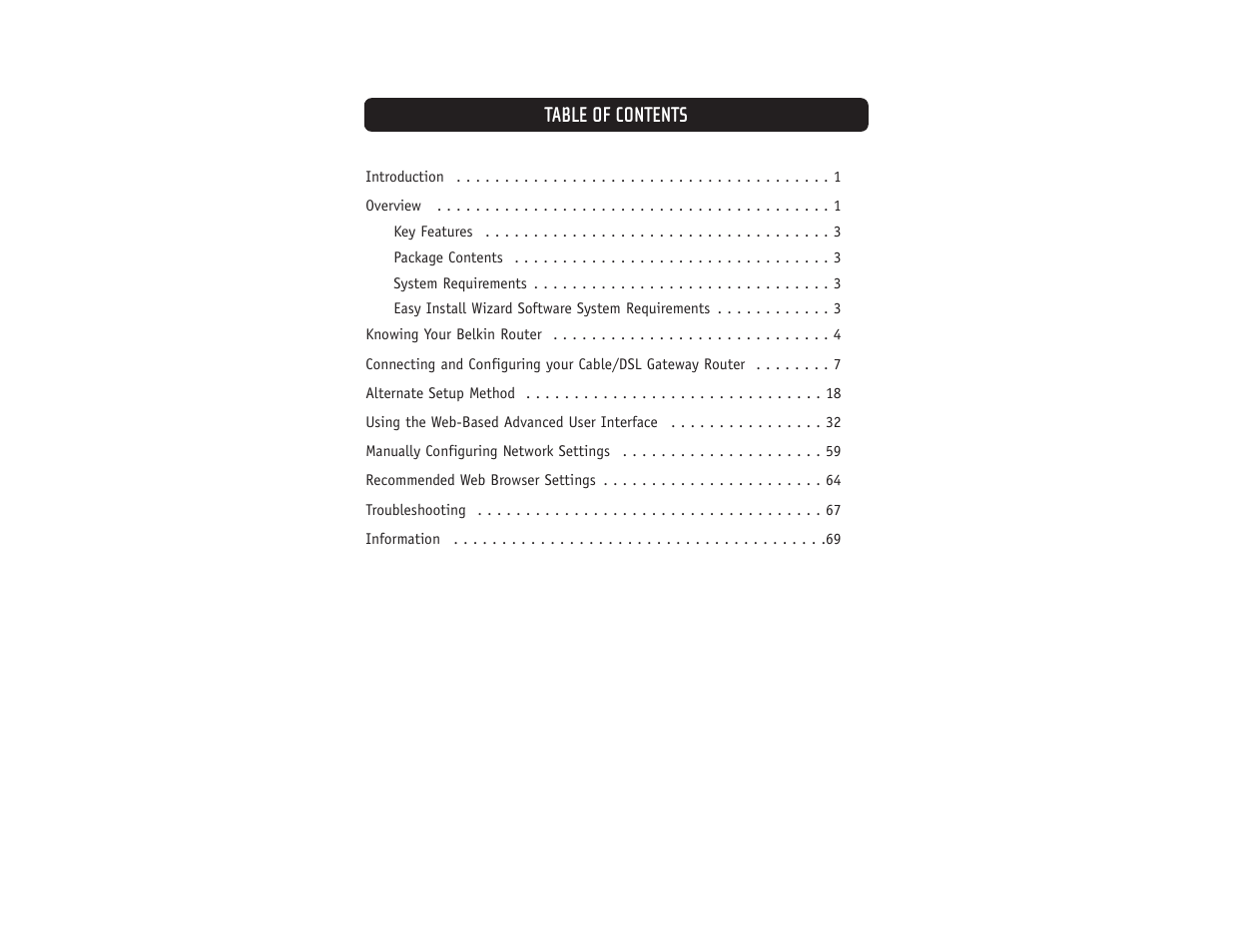 Belkin F5D5231-4 User Manual | Page 2 / 72