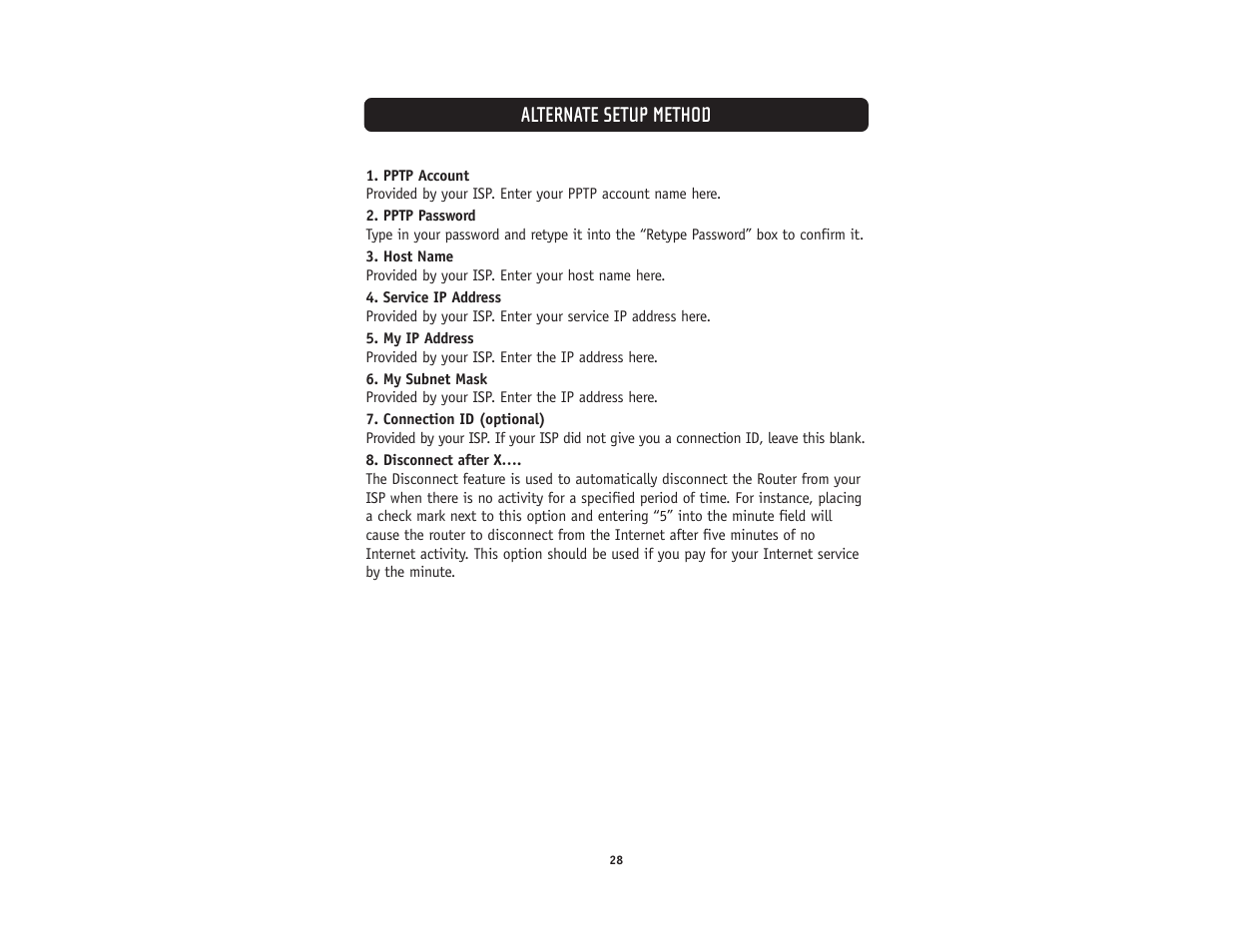 Alternate setup method | Belkin F5D5231-4 User Manual | Page 30 / 72