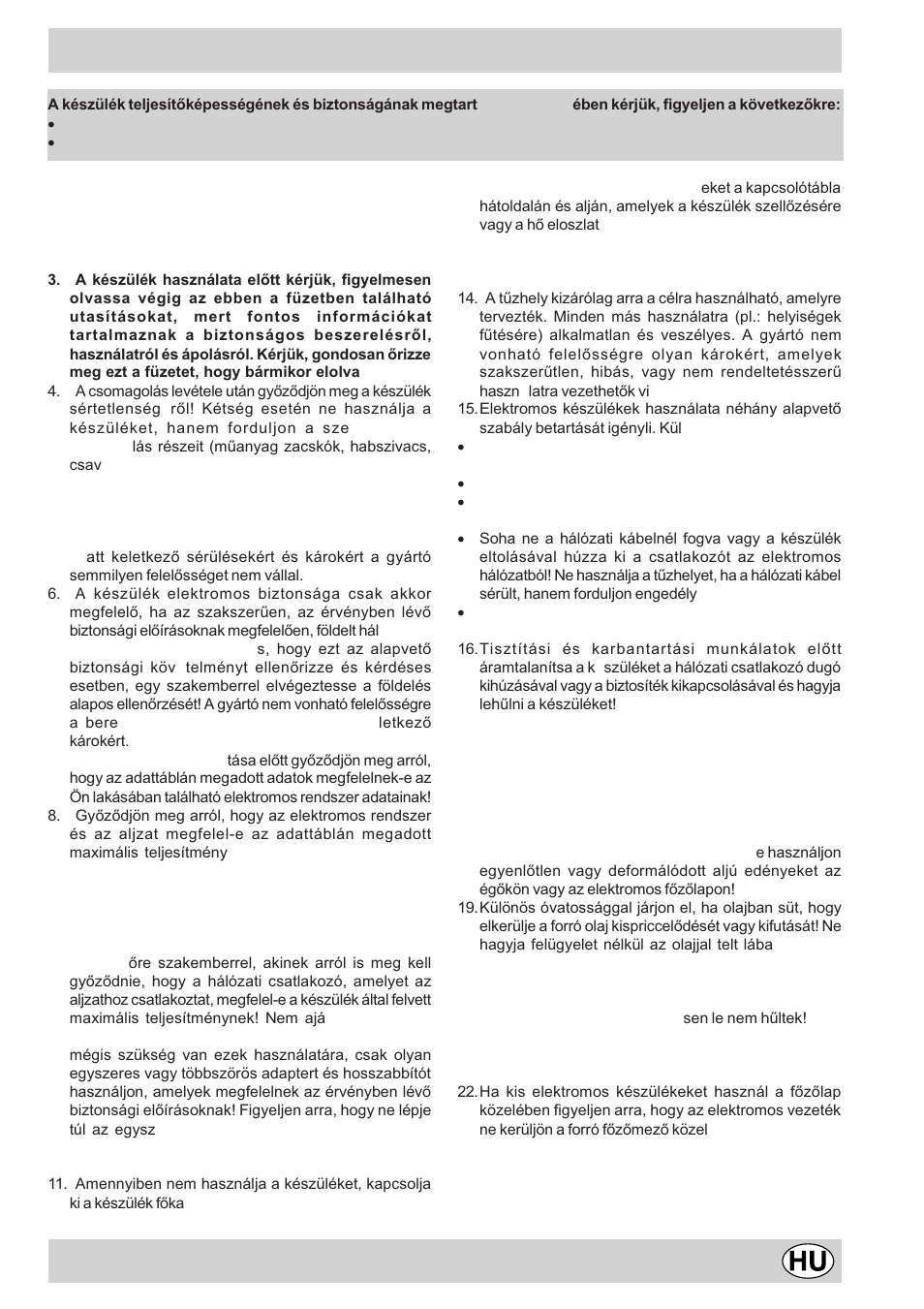Biztonsági utasítások | Indesit K6G21S/R User Manual | Page 35 / 68