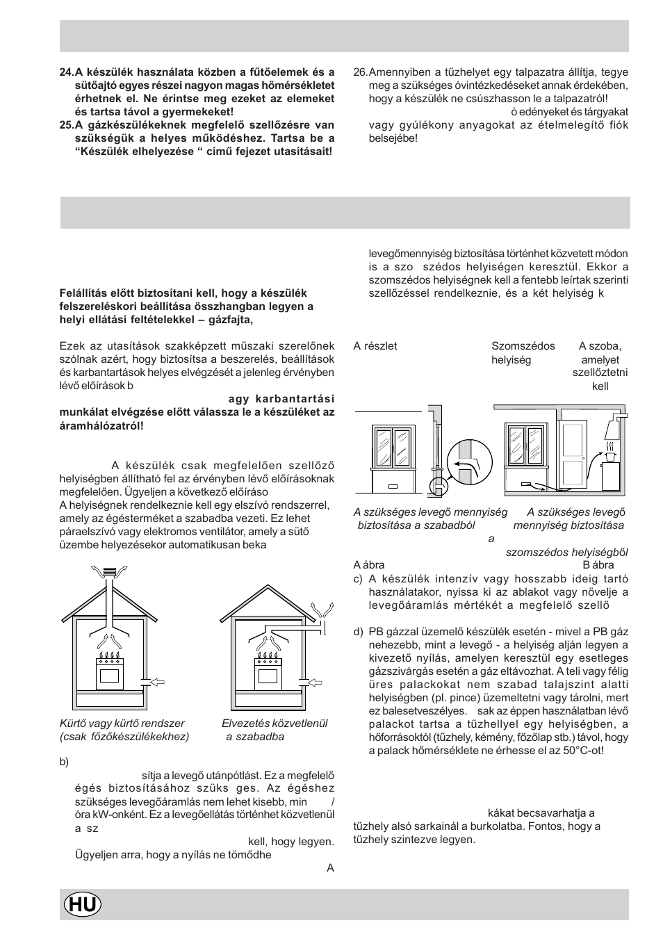 Üzembe helyezés, A készülék szintezése | Indesit K6G21S/R User Manual | Page 36 / 68