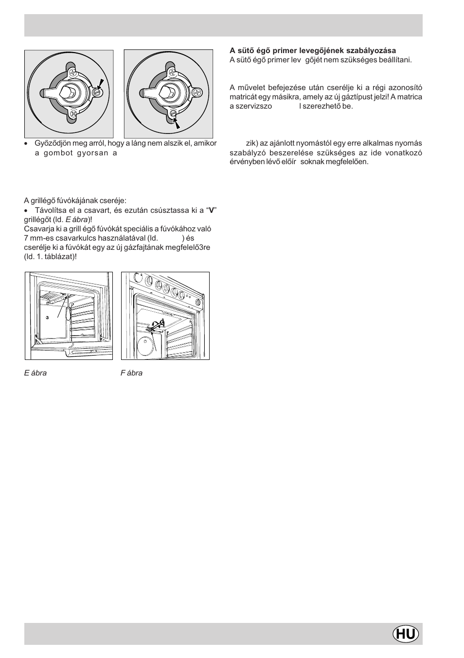 A gázgrill átállítása más gázfajtára | Indesit K6G21S/R User Manual | Page 39 / 68