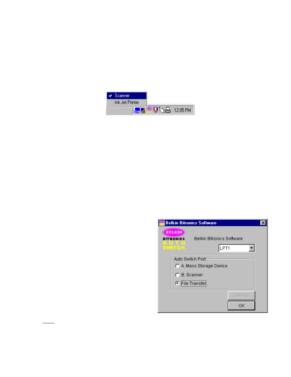 Visual feedback – how do i know what port i am on, If no printers are installed, Using the file transfer feature | Belkin F1U128-KIT User Manual | Page 13 / 16