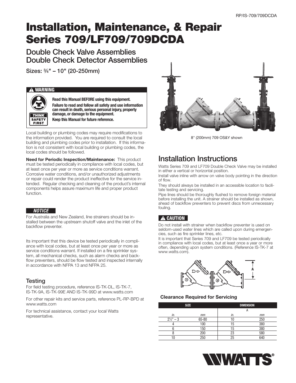 Watts Governor 80M2 User Manual | 4 pages