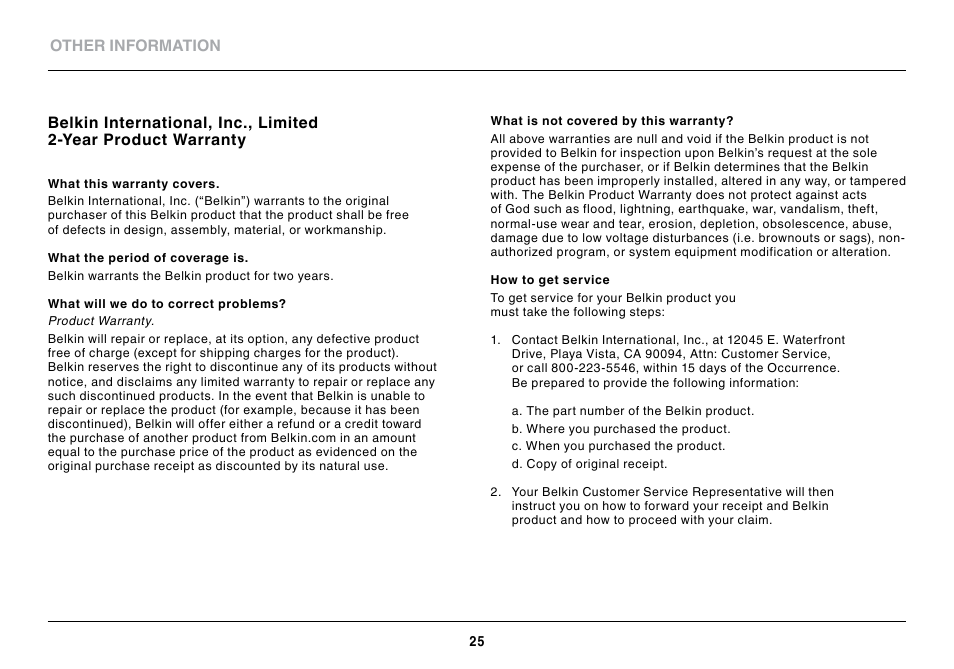 Belkin ScreenCast AV4 User Manual | Page 27 / 30