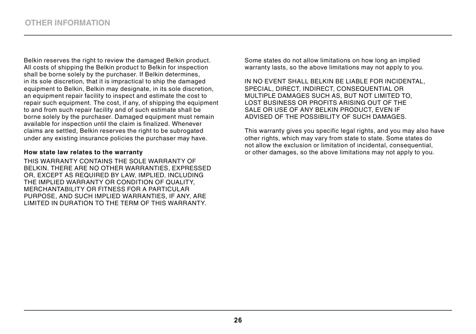 Belkin ScreenCast AV4 User Manual | Page 28 / 30