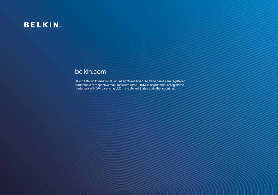 Belkin ScreenCast AV4 User Manual | Page 30 / 30