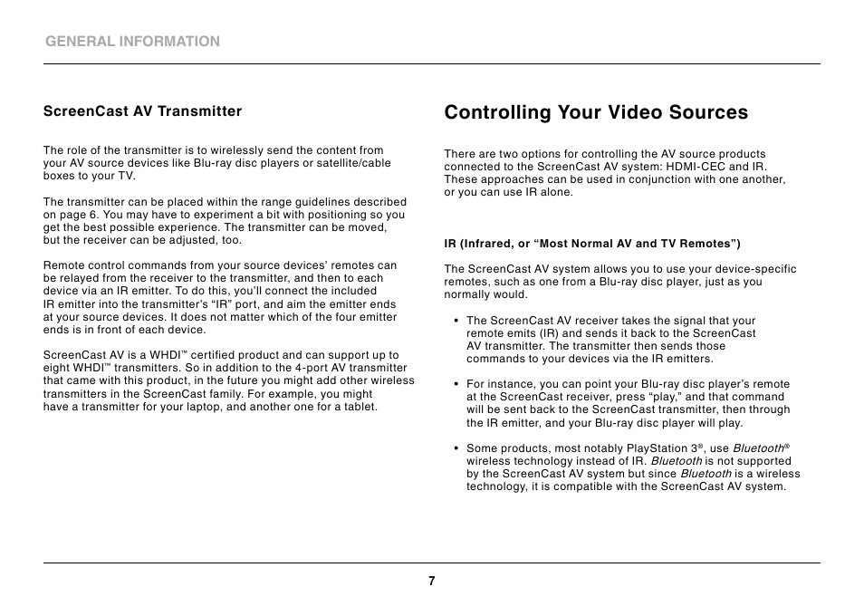 Controlling your video sources | Belkin ScreenCast AV4 User Manual | Page 9 / 30
