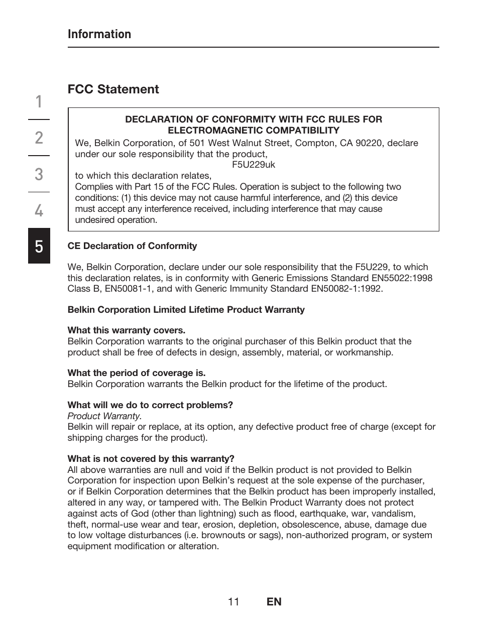 Belkin F5U229UK User Manual | Page 14 / 16