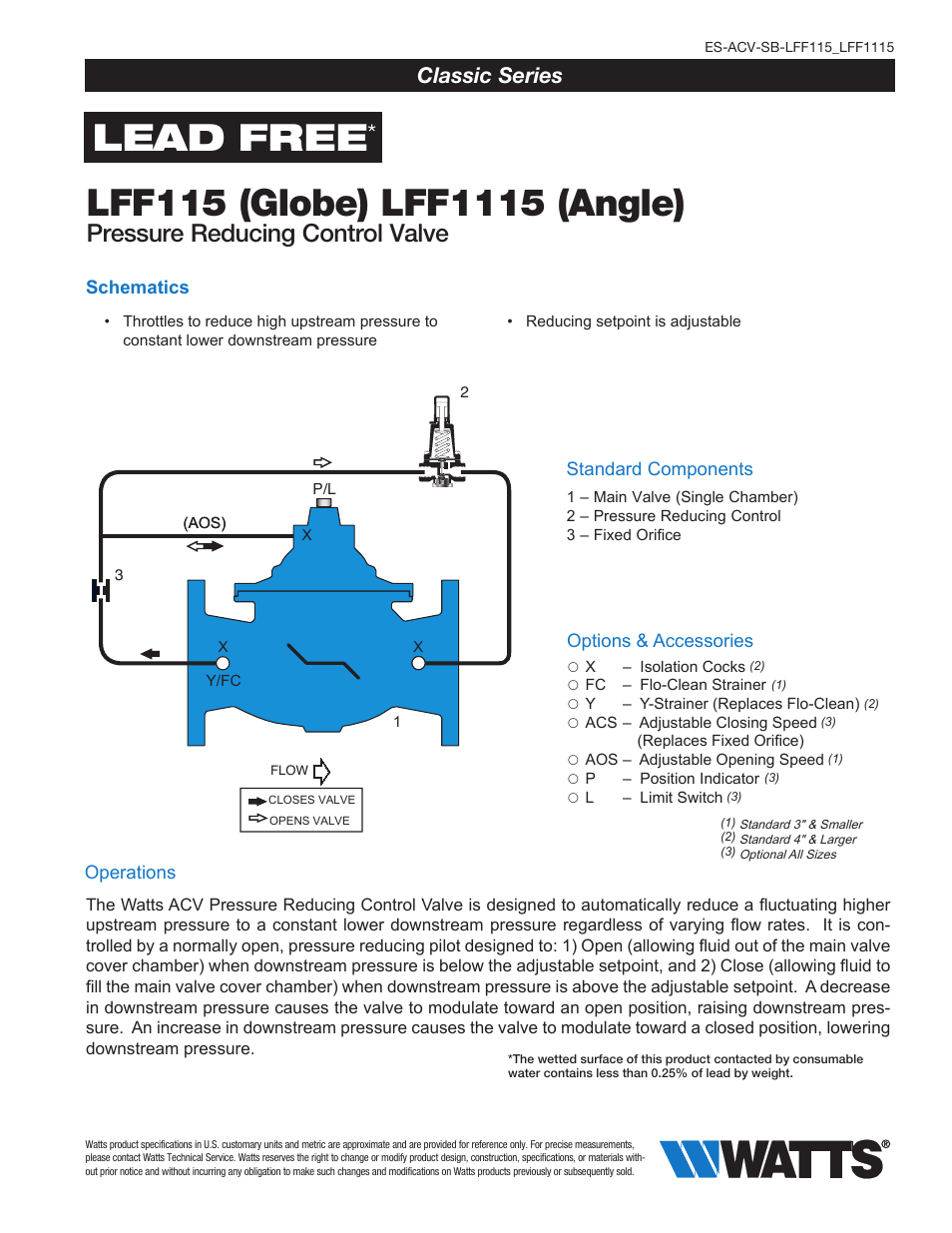 Watts LFF1115 User Manual | 8 pages