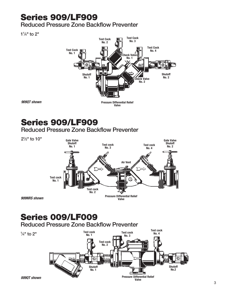 Reduced pressure zone backflow preventer | Watts TK-9A User Manual | Page 3 / 4