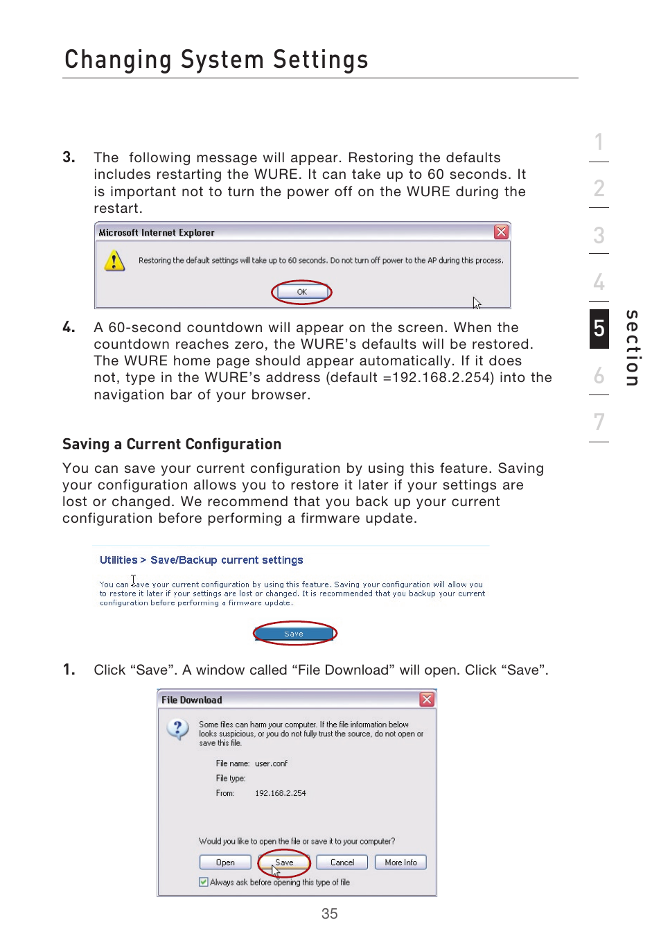 Changing system settings | Belkin Range Extender/ Access Point User Manual | Page 38 / 57