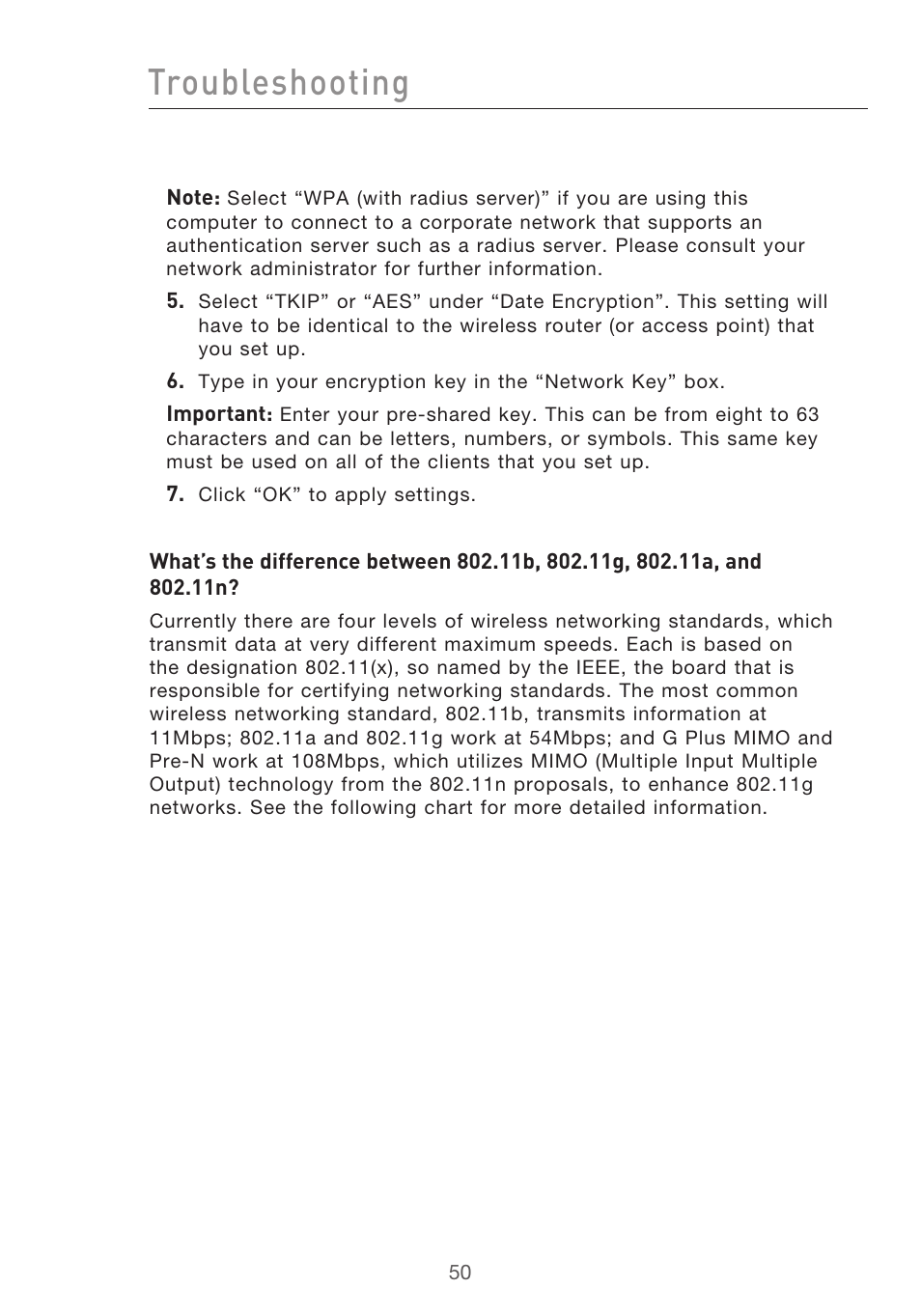 Troubleshooting | Belkin Range Extender/ Access Point User Manual | Page 53 / 57