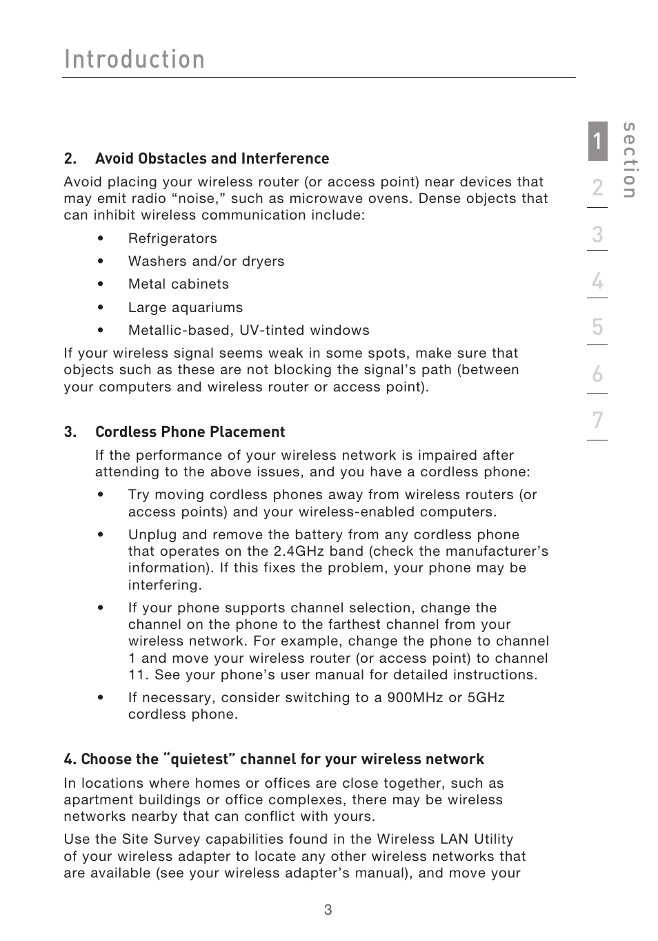 Introduction, Se ct io n | Belkin Range Extender/ Access Point User Manual | Page 6 / 57