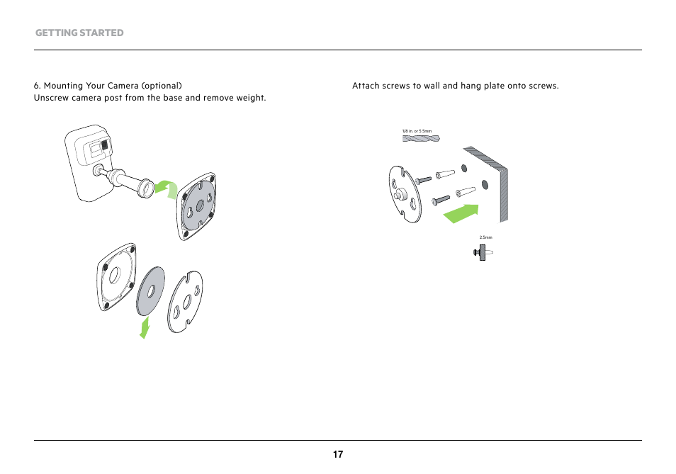 Getting started | Belkin NetCam Wi-Fi Camera with NIght Vision F7D7601v1 User Manual | Page 19 / 36