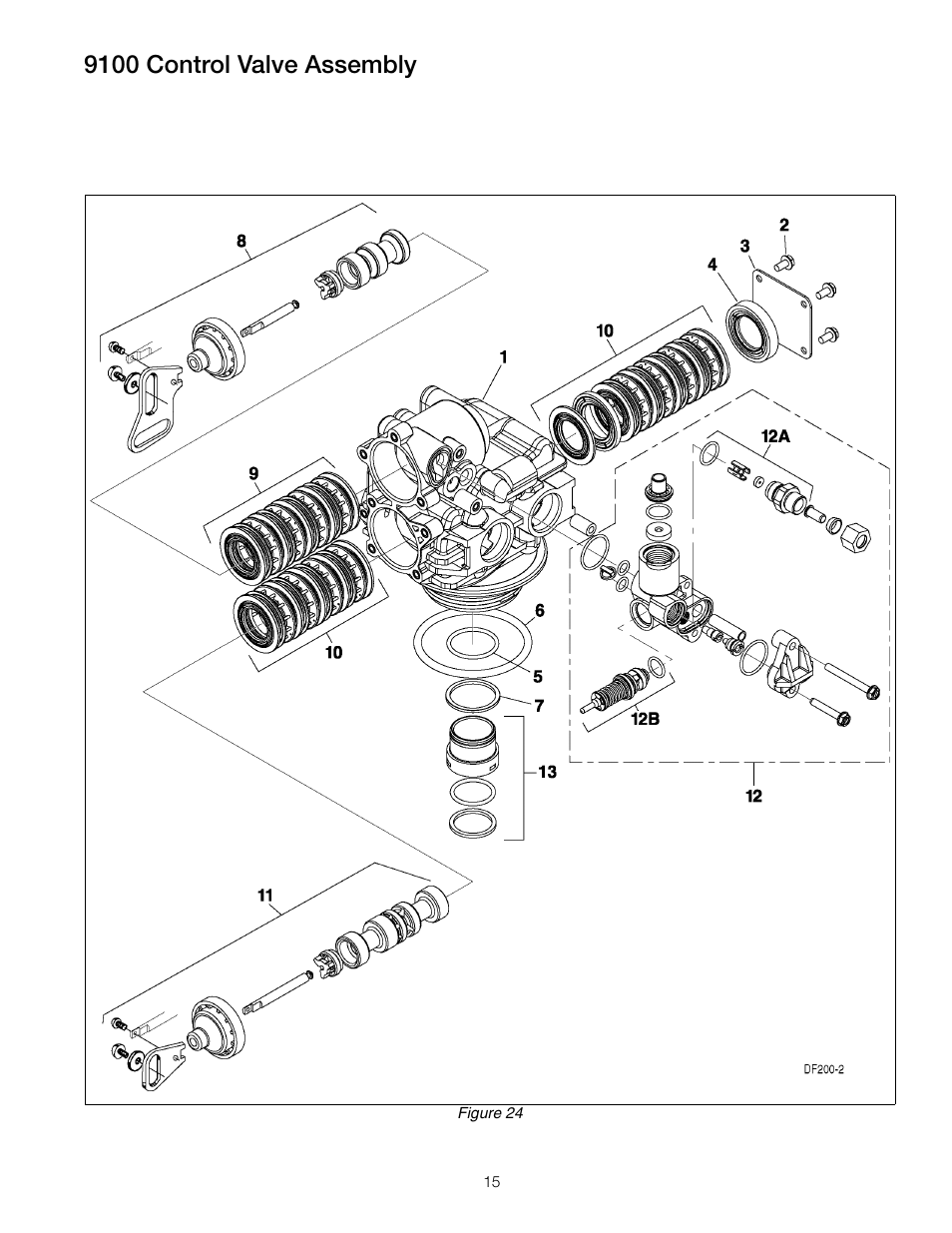 9100 control valve assembly | Watts PWSTA 90-120K User Manual | Page 15 / 32