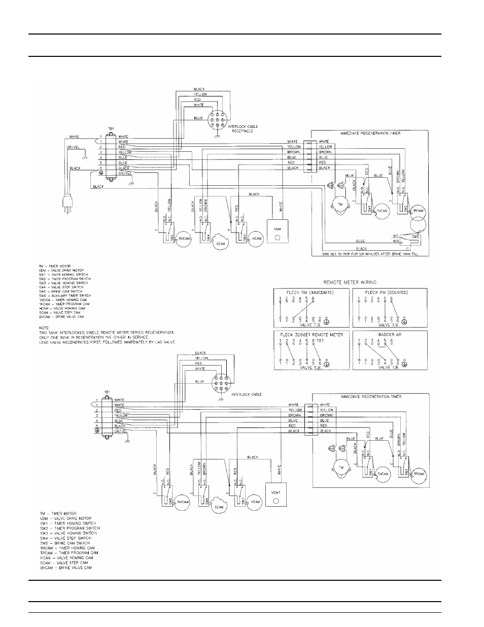 Valve wiring | Watts Fleck 3150 Brass Valve User Manual | Page 24 / 32