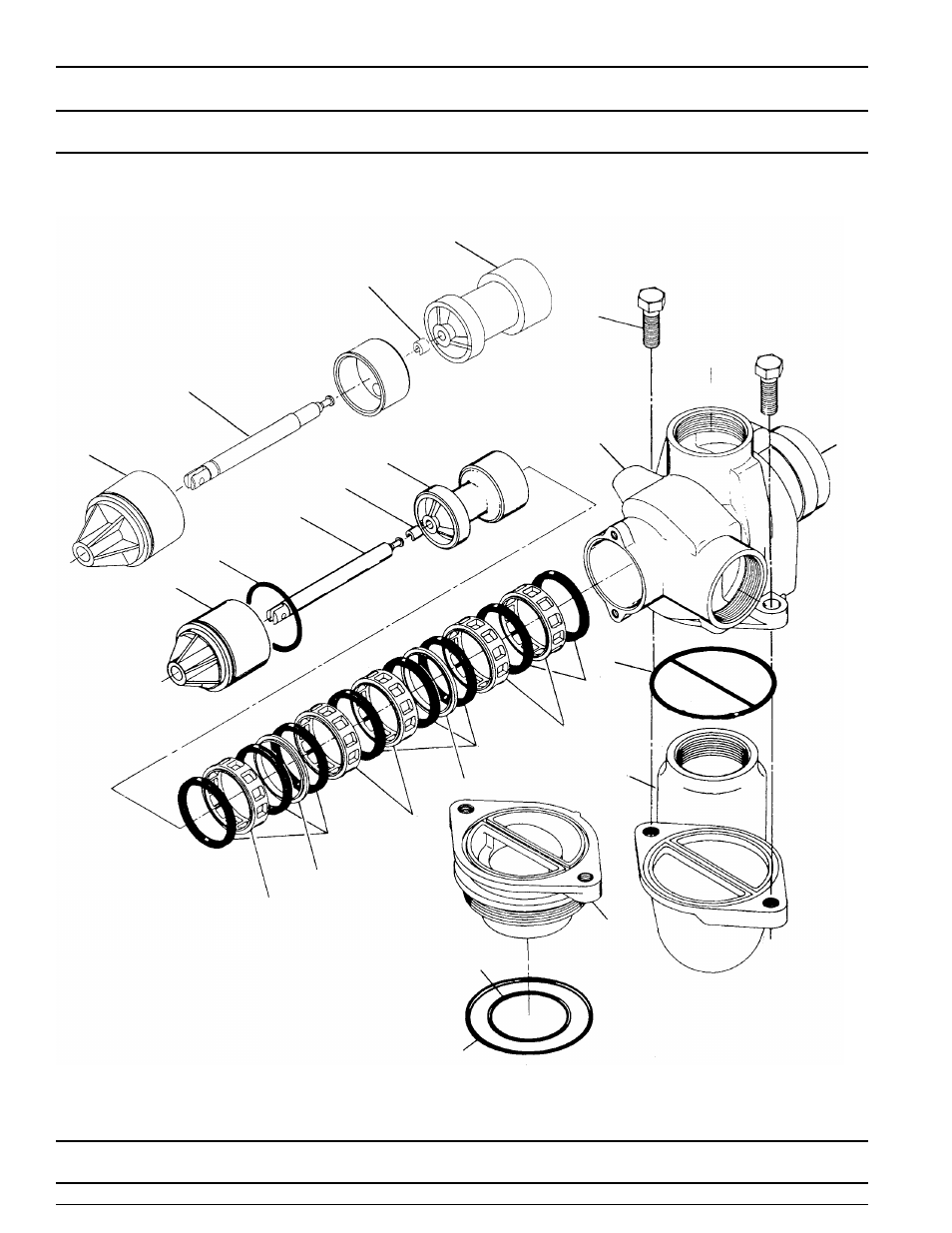 Model 3150 downflow, Control valve (see opposite page for parts list), Page 6 | Watts Fleck 3150 Brass Valve User Manual | Page 6 / 32