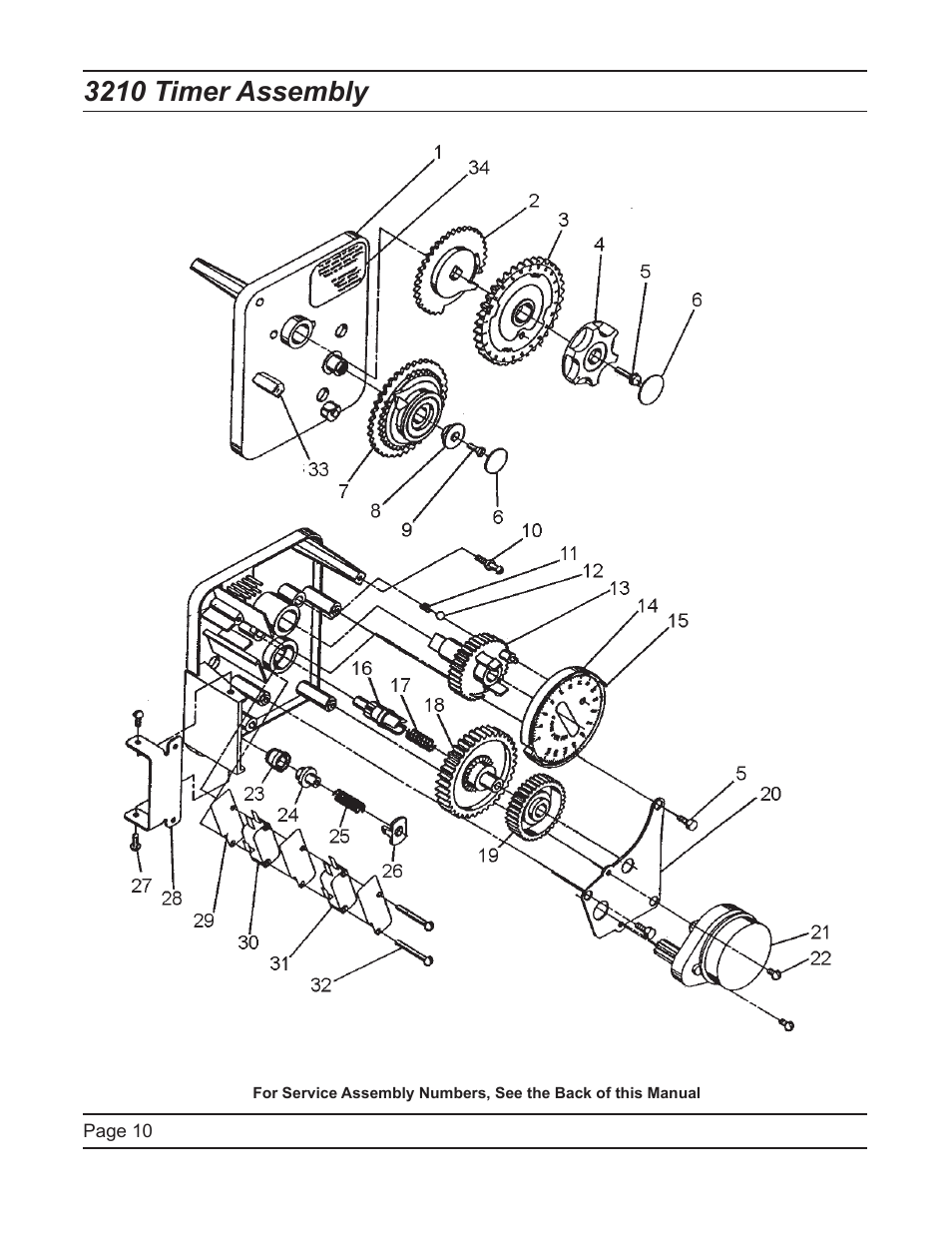 3210 timer assembly | Watts Fleck 2750 Brass Valve User Manual | Page 10 / 36