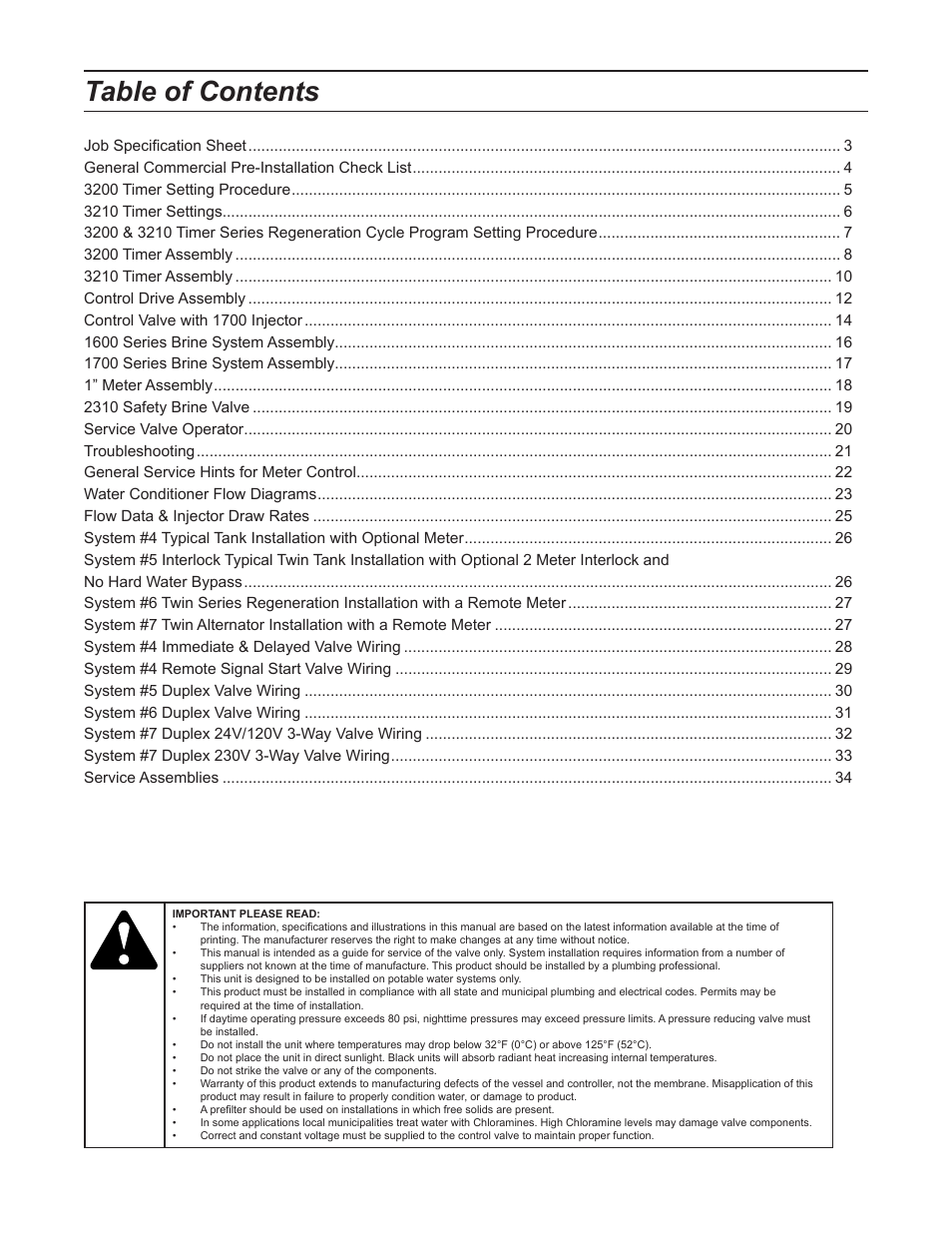 Watts Fleck 2750 Brass Valve User Manual | Page 2 / 36