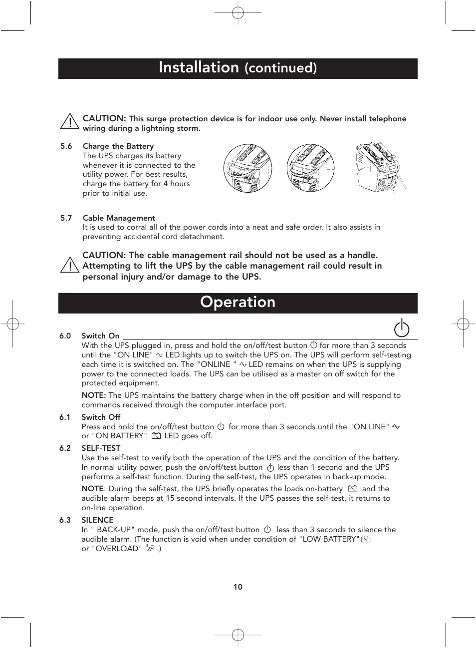 Installation, Operation, Continued) | Belkin P73220uk User Manual | Page 10 / 20