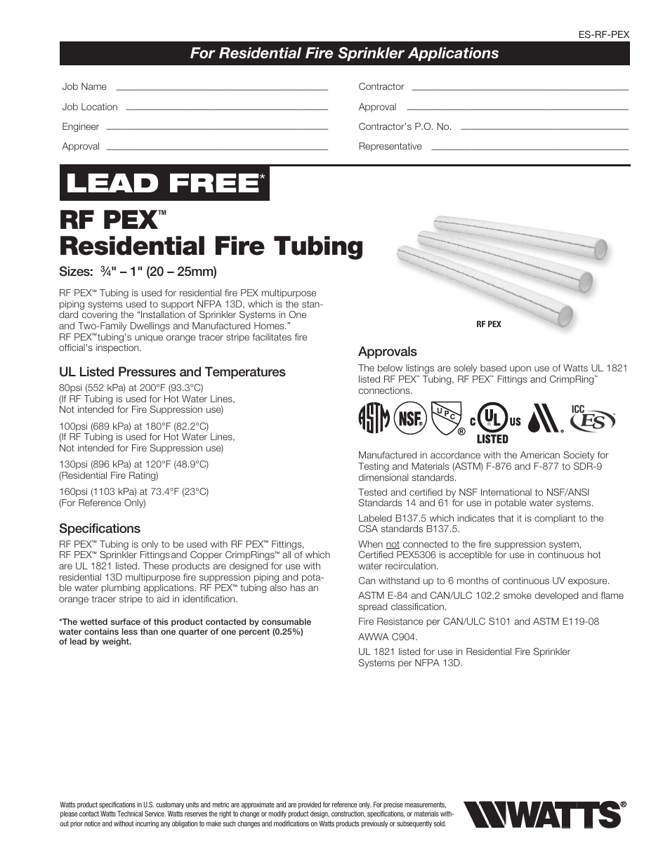 Watts FPTS16-OS User Manual | 2 pages