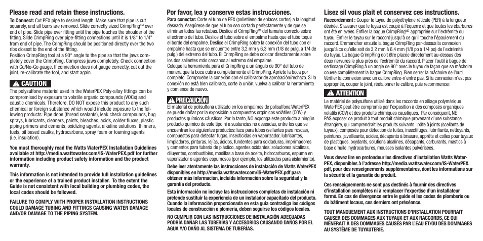 Watts WPWMV-2 User Manual | Page 2 / 2