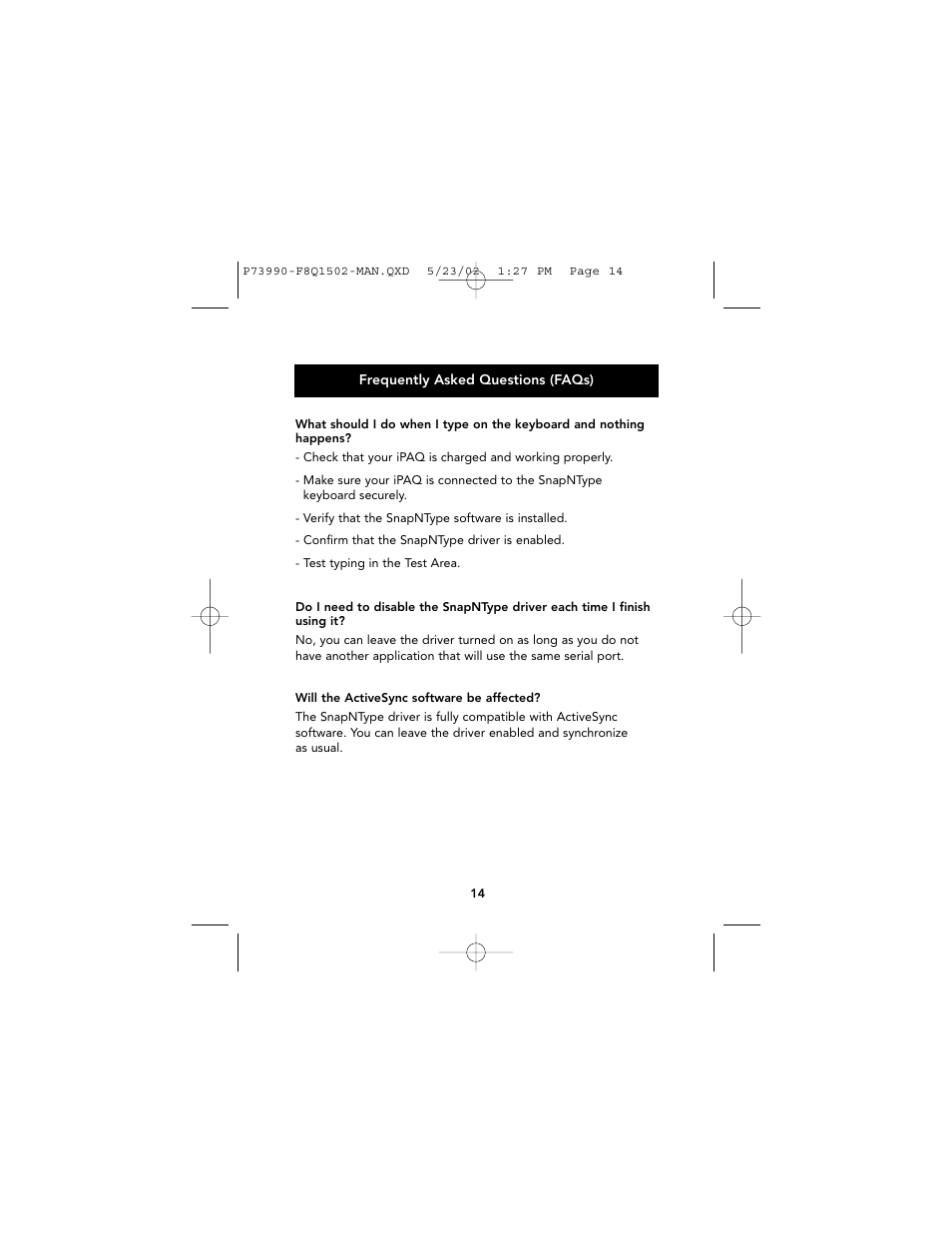 Belkin SnapNType User Manual | Page 15 / 19