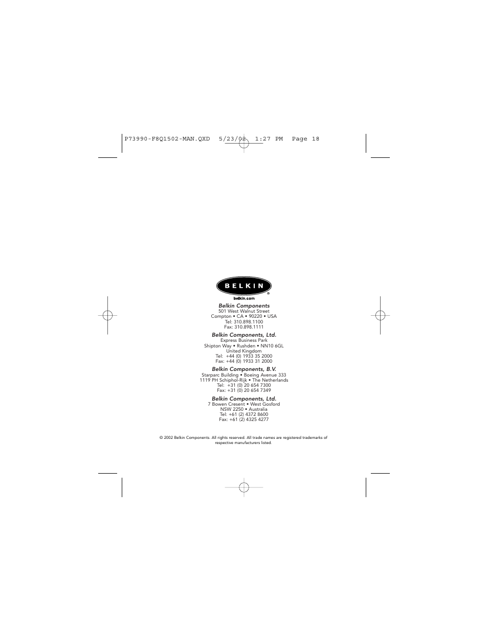 Belkin SnapNType User Manual | Page 19 / 19