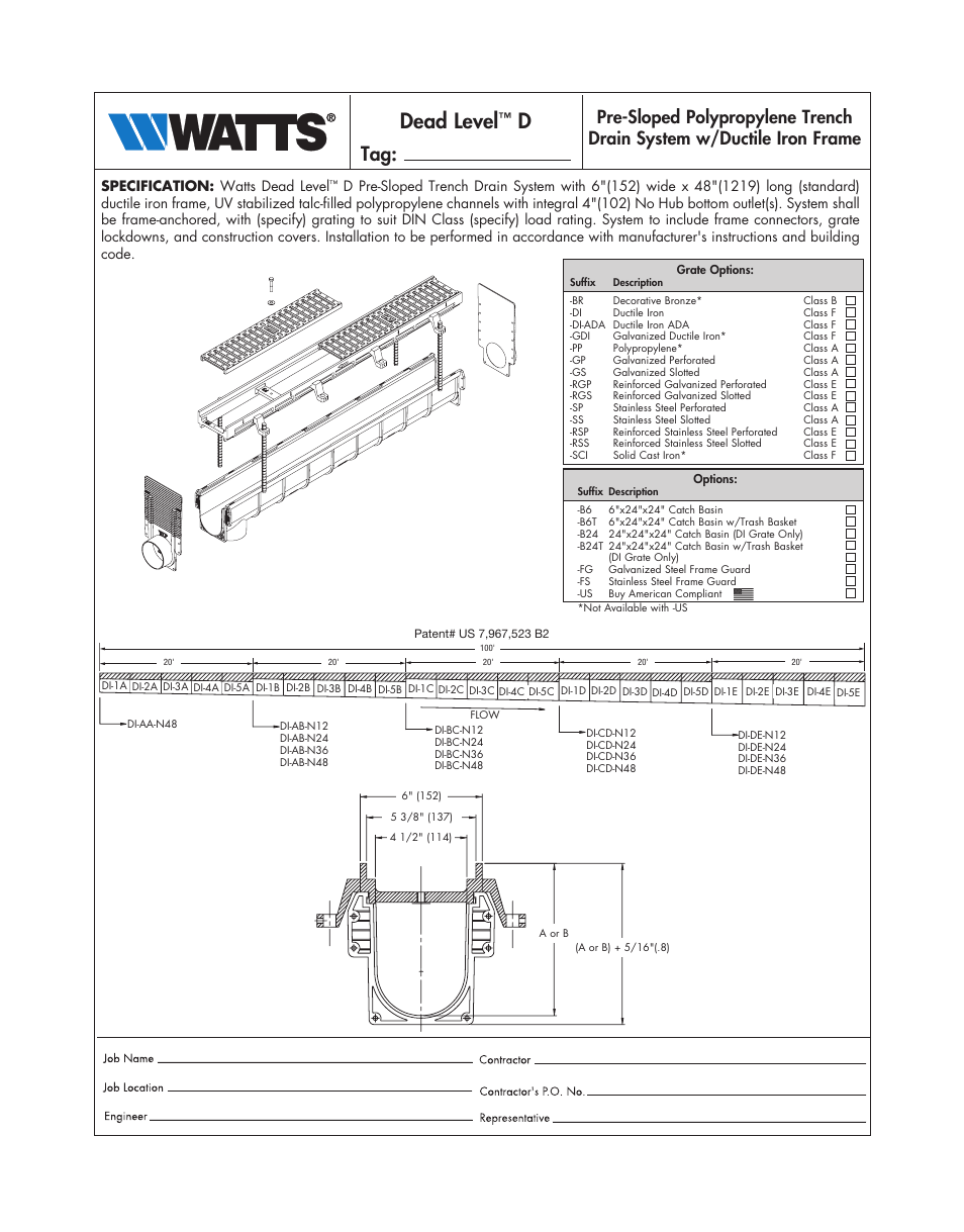 Watts Dead Level D User Manual | 2 pages