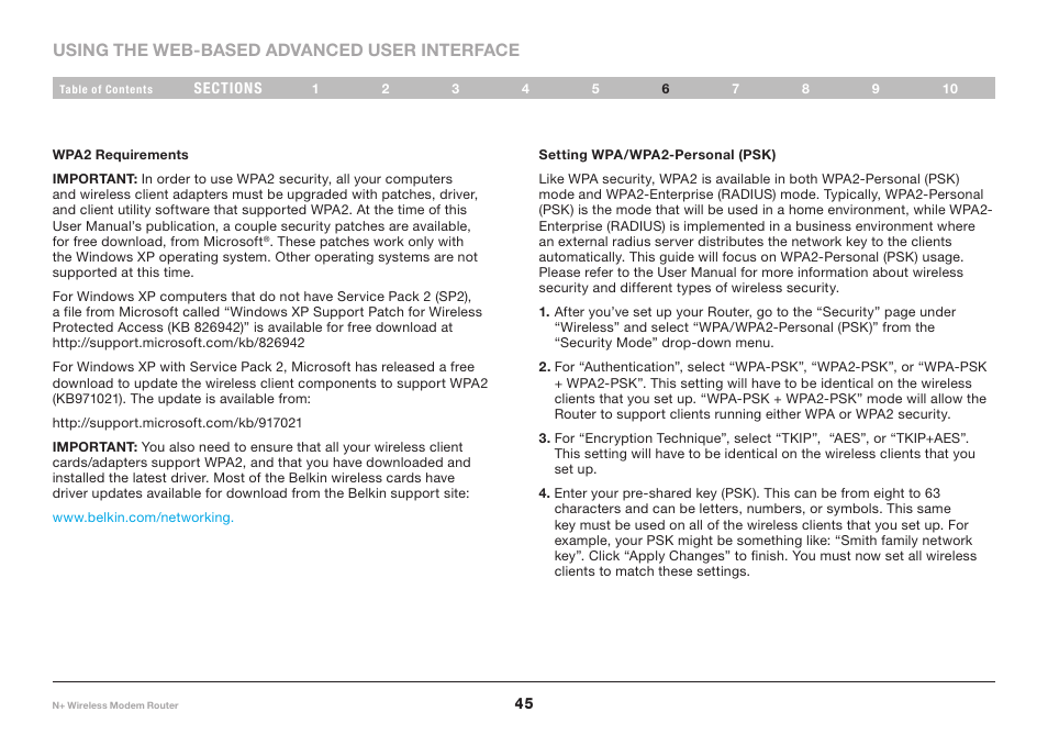 Belkin N+ PM00781EA F5D8635-4 User Manual | Page 47 / 93