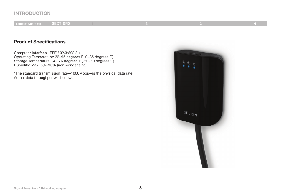 Belkin Gigabit Powerline HD Networking Adapter 8820-00111 F5D4076 User Manual | Page 5 / 13
