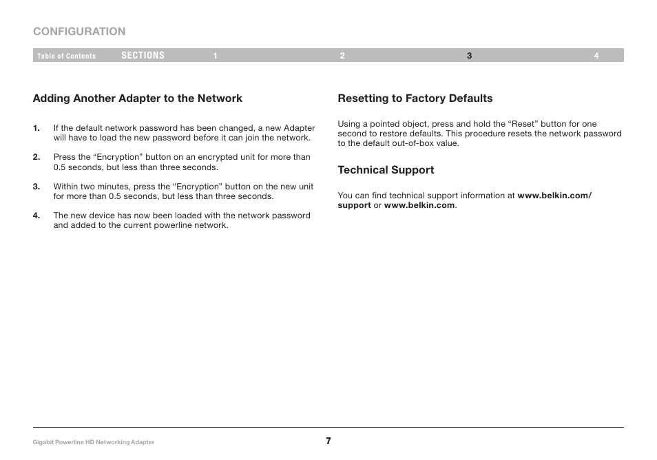 Belkin Gigabit Powerline HD Networking Adapter 8820-00111 F5D4076 User Manual | Page 9 / 13