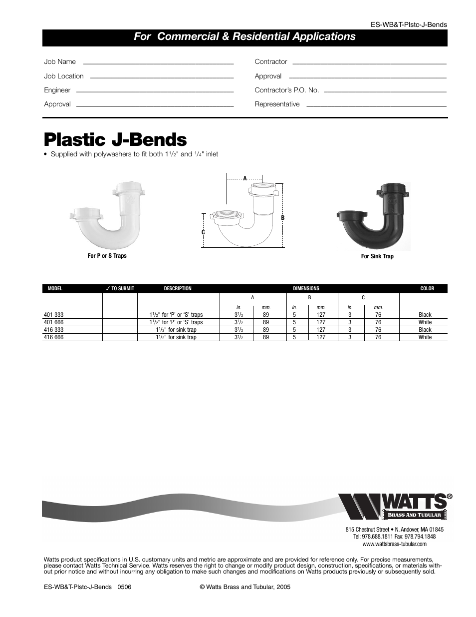 Watts 416 666 User Manual | 1 page