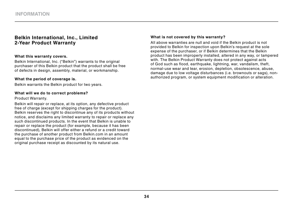 Belkin BASIC F7D1101 User Manual | Page 36 / 39