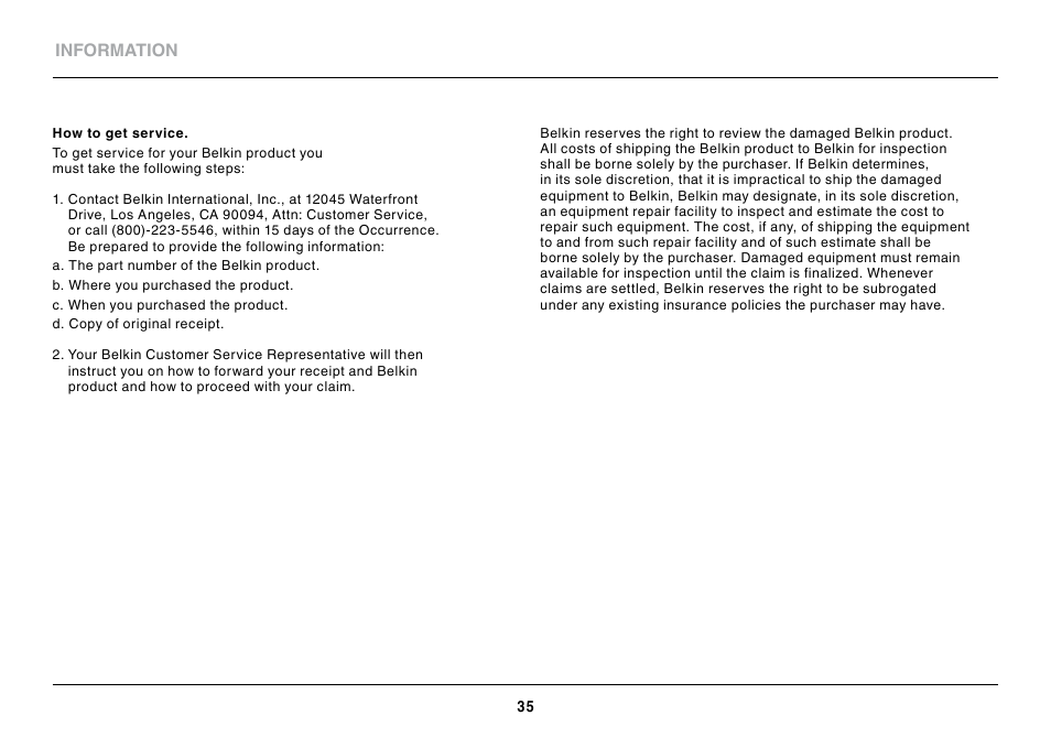 Belkin BASIC F7D1101 User Manual | Page 37 / 39