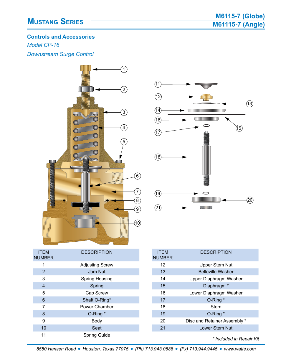 Watts M61115-7 User Manual | Page 6 / 8