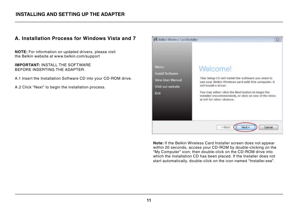 Belkin Wireless USB Adapter N150 Micro User Manual | Page 13 / 36