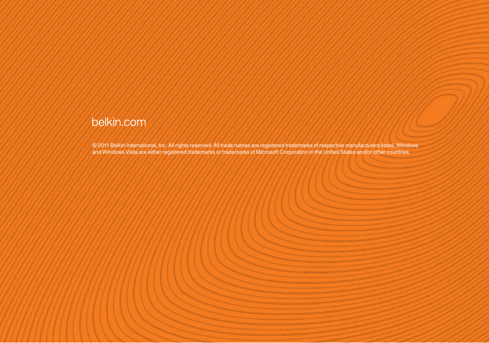 Belkin Wireless USB Adapter N150 Micro User Manual | Page 36 / 36